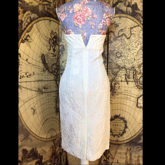 NWT! Michael kors elegant jacquard sweetheart Surplice midi dress. Size 2 - Picture 5 of 7